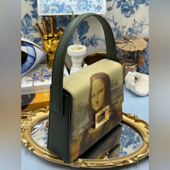 🆕 A. CLOUD x LOUVRE MUSEUM 🧿 NWT "Mona Lisa" DaVinci Handbag Chain Crossbody - Picture 3 of 16